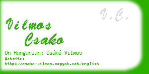 vilmos csako business card